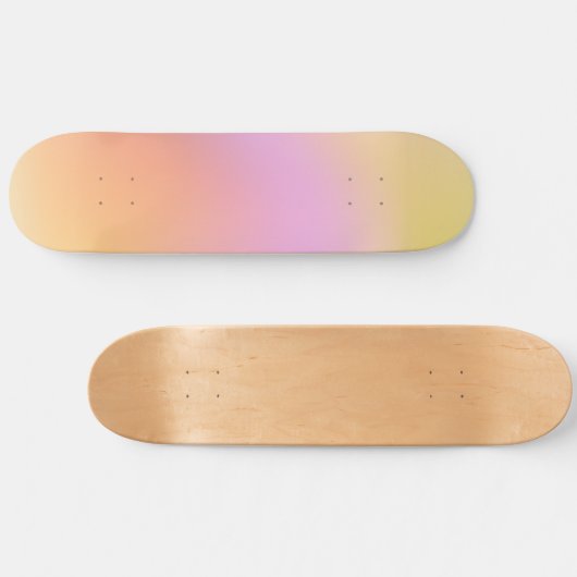 Schattige Girly Gradient Skateboard (Horizontaal)