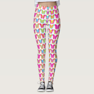 Schattige Girly Multicolor Rainbow Butterfly Patte Leggings