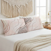 Schattige Girly Pink Bohemian Roos Gold Design Kussensloop