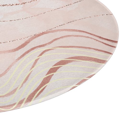 Schattige Girly Pink Bohemian Roos Gold Design Snijplank (Hoek)