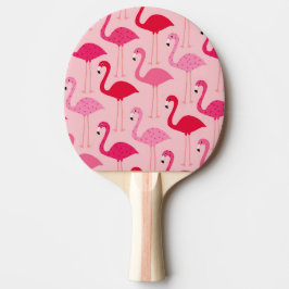 Schattige Girly Pink Flamingo patroon Tafeltennisbatje