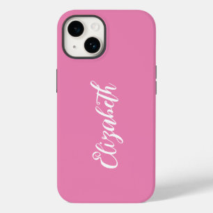 Schattige Girly Pink  Naam Persoonlijke Naam Case-Mate iPhone 14 Hoesje