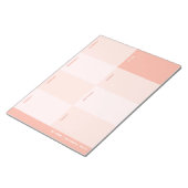 Schattige Girly Pink School Weekly Planner Notitieblok (Schuin)