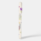 Schattige girly roze pastel botanische en vlinder Case-Mate iPhone case (Achterkant / Rechts)