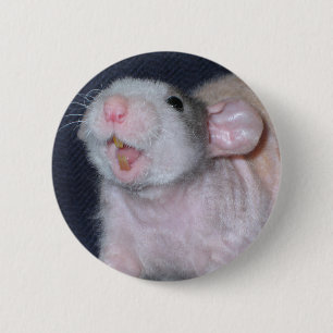 Schattige Glimlach Rat Ronde Button 5,7 Cm