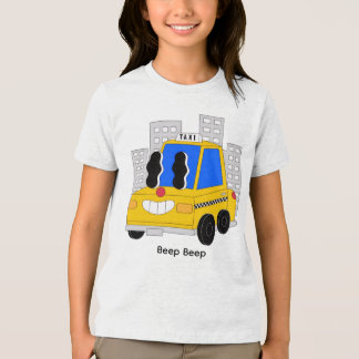 Schattige glimlachende taxi-cartoon – Grappig stad Tri-Blend Shirt