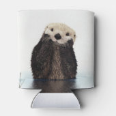 Schattige glimlende Otter in het meer Blikjeskoeler (Achterkant)