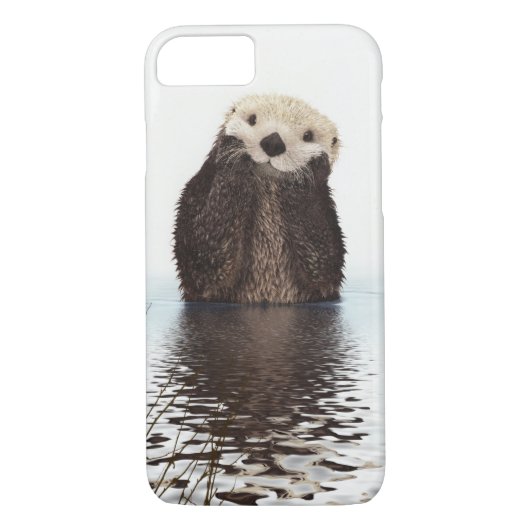 Schattige glimlende Otter in het meer Case-Mate iPhone Case (Achterkant)