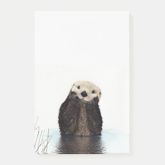 Schattige glimlende Otter in het meer Post-it® Notes (Voorkant)