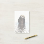 Schattige glimlende Otter in het meer Post-it® Notes (Op bureau)