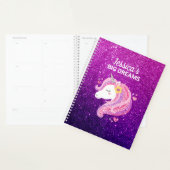 Schattige Glitter Unicorn Journal Planner (Display)