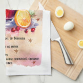 Schattige glühwein recept theedoek (Quarter Fold)
