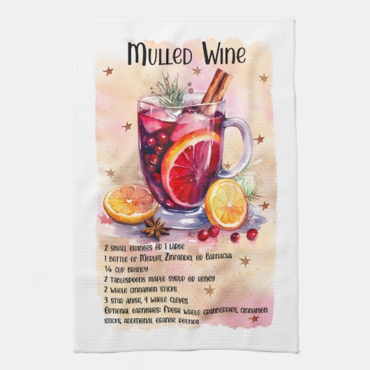 Schattige glühwein recept theedoek (Verticaal)