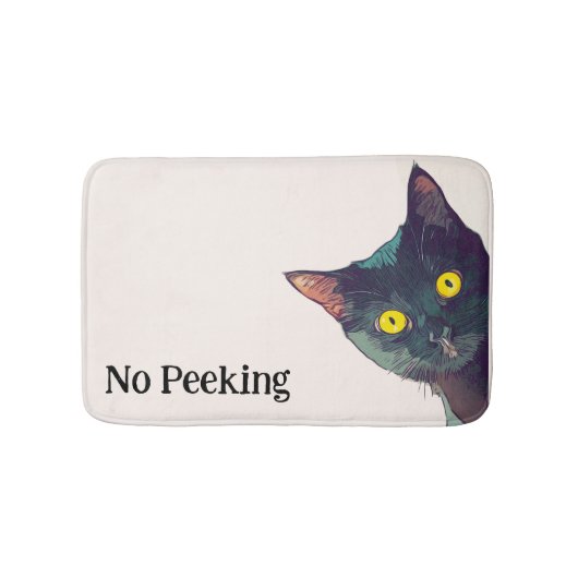 Schattige gluren kat ontwerp badmat (Voorkant)