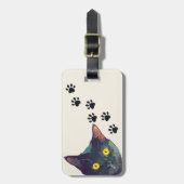 Schattige gluren kat ontwerp Bagagelabels (Voorkant verticaal)