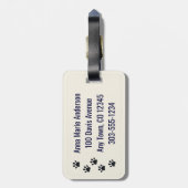 Schattige gluren kat ontwerp Bagagelabels (Achterkant verticaal)