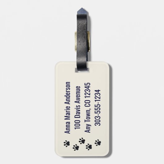 Schattige gluren kat ontwerp Bagagelabels (Achterkant verticaal)