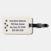 Schattige gluren kat ontwerp Bagagelabels (Achterkant horizontaal)