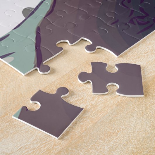 Schattige gluren kat ontwerp puzzel legpuzzel (Zijkant)