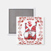 Schattige Gnome Kisses Magneet (Voorkant / Achterkant)