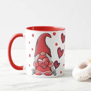 Schattige Gnome Paar Liefde Valentijns Mok