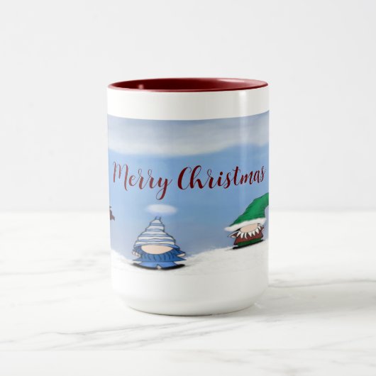 Schattige Gnome Posse Two-Tone Coffee Mok (Midden)