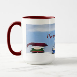 Schattige Gnome Posse Two-Tone Coffee Mok