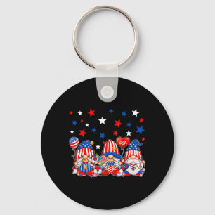 Schattige Gnomes VS Amerikaanse Vlag Onafhankelijk Sleutelhanger