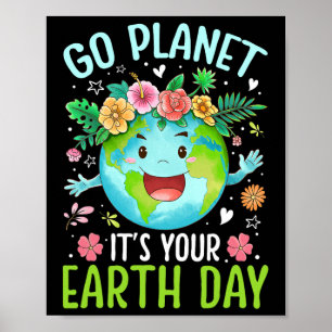 Schattige Go Planet is de leraar van je verjaardag Poster