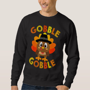 Schattige Gobble Gobble Kalkoen Pelgrim Jonge Jong Trui