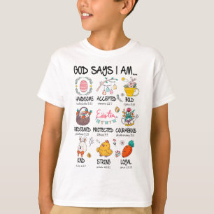 Schattige God Zegt Ik Ben Christelijke Jezus Geluk T-shirt