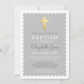 SCHATTIGE GOLD CROSS modern doopsel geschulpte ran Kaart (Voorkant)