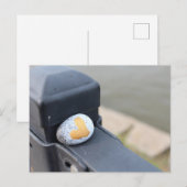 Schattige Gold Heart Rock Briefkaart (Voorkant / Achterkant)