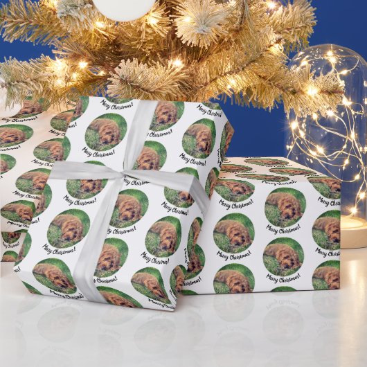 Schattige Golden Doodle Wrapping Paper Cadeaupapier (Feestdagen)