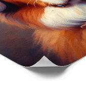 Schattige Golden Retriever poster (Hoek)