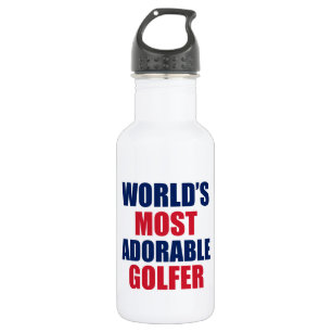 Schattige golfer waterfles 
