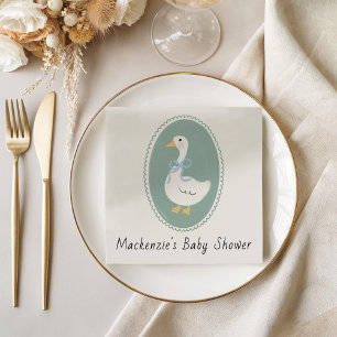 Schattige  Goose Baby shower Servet