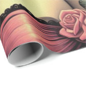 Schattige Gothic Meisje Cadeaupapier (Rol Hoek)