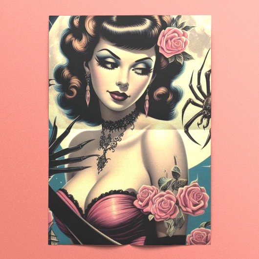 Schattige  Gothic Meisje Tissuepapier