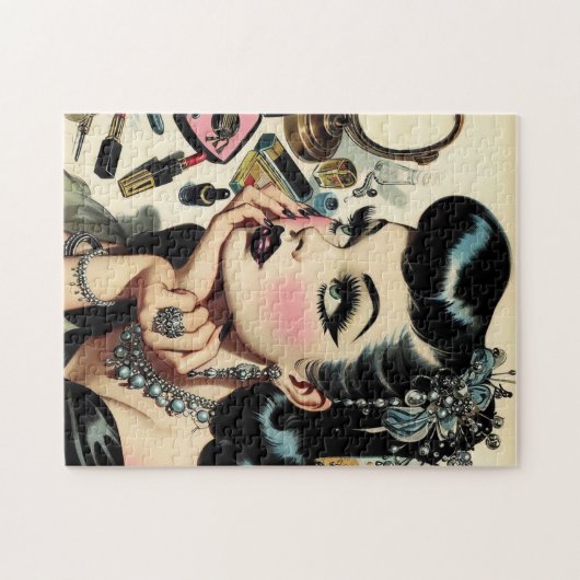Schattige Gothic Pin Up Legpuzzel (Horizontaal)