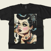 Schattige Gothic Pin Up T-shirt