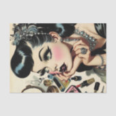 Schattige Gothic Pin Up Tissuepapier (Voorkant)