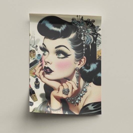 Schattige Gothic Pin Up Tissuepapier