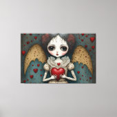 Schattige Gotische Valentijn Doll Canvas Afdruk (Voorkant)