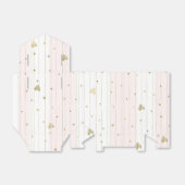 Schattige Goud & Roze Harten Bedankdoosjes (Uitgevouwen)