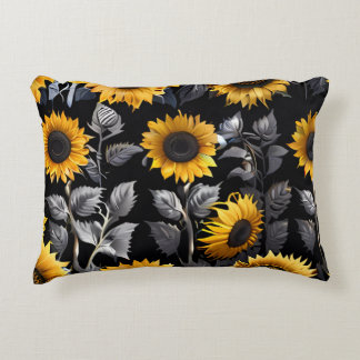 Schattige Goud & Zilveren Zonnebloem Accent Kussen