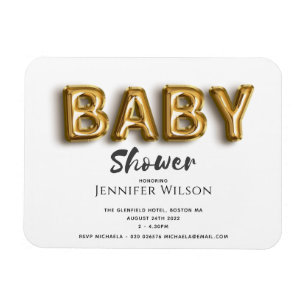 schattige gouden ballon leuk baby shower om het te magneet