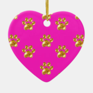 Schattige gouden poten keramisch ornament