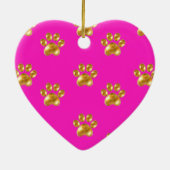 Schattige gouden poten keramisch ornament (Achterkant)