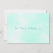 Schattige Gouden Sterren Groene Wolken Script Dank Bedankkaart (Achterkant)